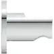 Wandhalter aus verchromtem Material, rund mit einer Rosette. Teil der Ideal Standard Serie für den Einsatz mit Handbrausen.